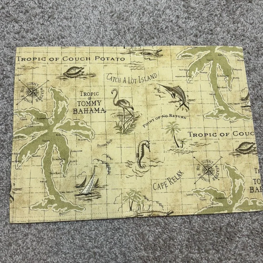 Tommy Bahama Placemats LOT of 7 Tropic Of Couch Potato 13x18